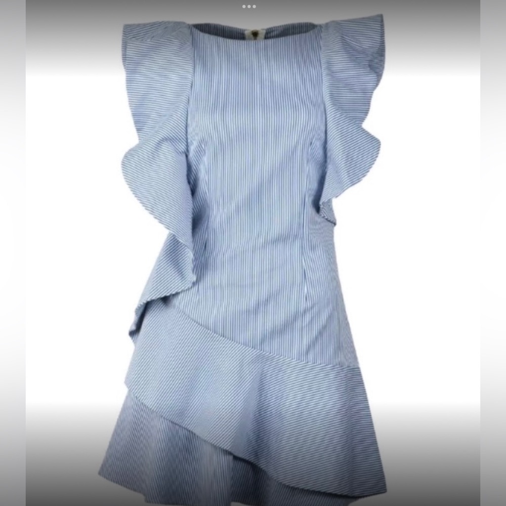 TED BAKER London Nemera Striped Ruffle Frill Dress